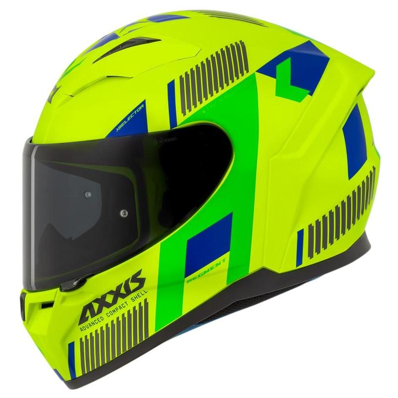 Capacete Masculino Axxis Segment Selector Verde Moto Fechado
